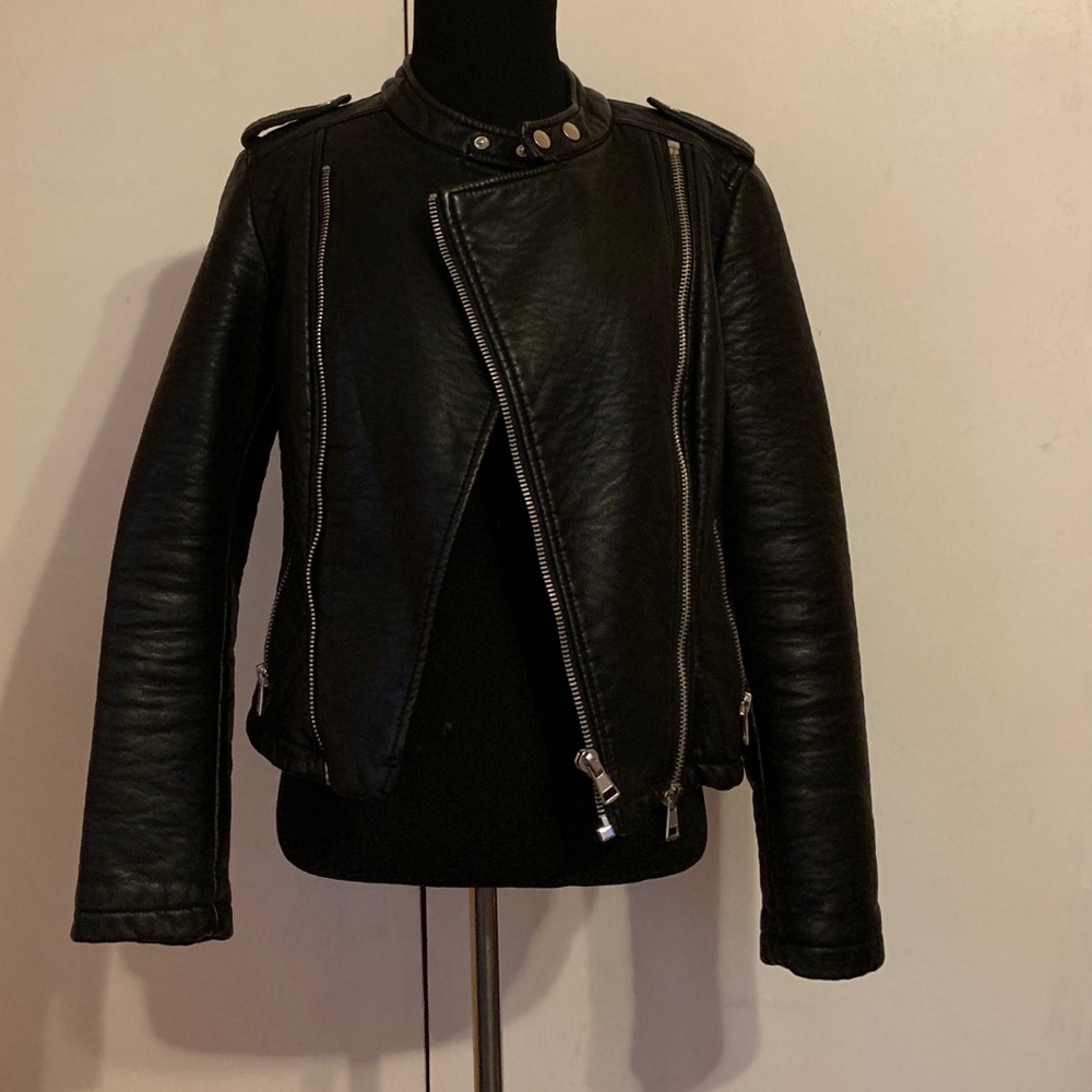 Faux leather jacket